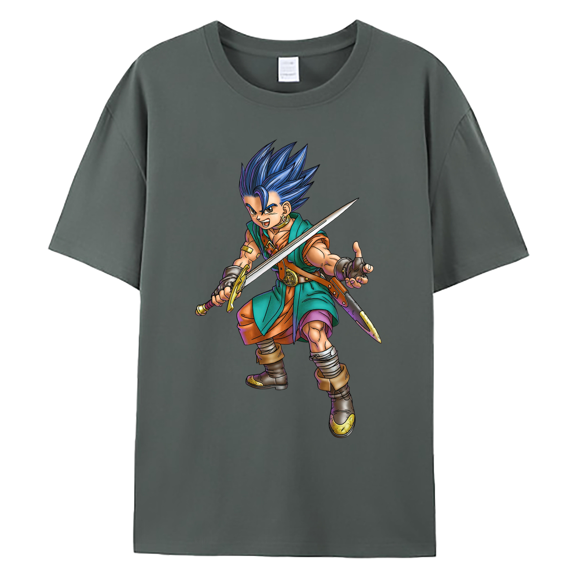 （画像用） ドラゴンクエスト Doragon Kuesuto Dragon Quest 綿100％ メンズ半袖Tシャツ｜肌触りやわらか＆通気性